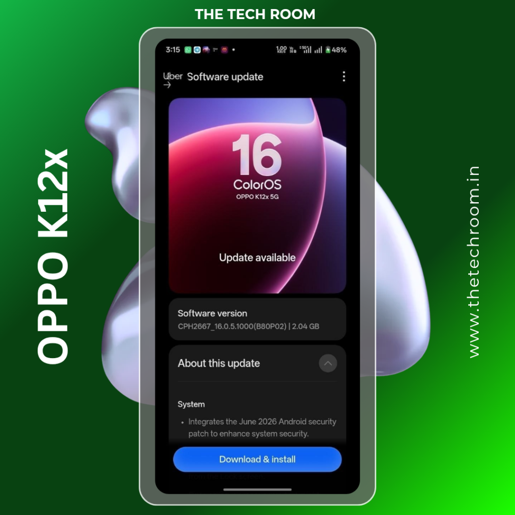 OPPO ColorOS 16 June 2026 Monthly Update Rolling Out: F31 Pro, F31, A6x, K12x Get Latest Security Patch & Improvements copy of copy of copy of copy of copy of realme p4 power 20260616 224700 0000